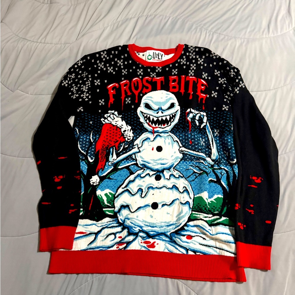 Men's Frost Bite Sweater - Black and Red